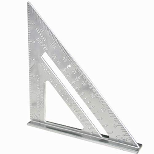 45 Degree Triangle Ruler Aluminum Alloy Angle Ruler Inch for Carpenter's Workshop Woodworking 7 Inch Square Layout Tool Speed Squarewoodpecker tools