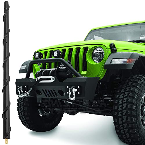 BASIKER Antenna for Jeep Wrangler Gladiator JK JT Rubicon Sahara Unlimited Sport 2007-2022, Jeep Wrangler Antenna Replacement, 13 Inch Car Radio Antenna Jeep Accessories for Optimized AM FM Reception