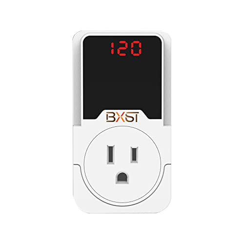 BXST 140J Surge Protector Voltage Protector One Outlet Plug Surge Protector for Refrigerator/Air-Conditioner/Fridge Home/Office/Travel Portable LED Adjustable buttons120V