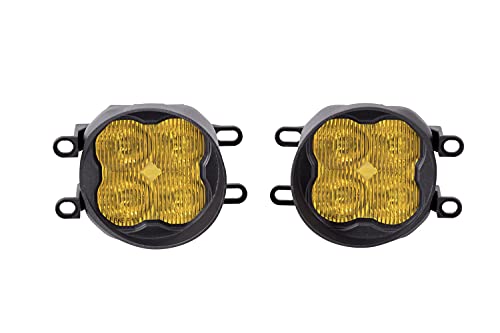 Diode Dynamics SS3 LED Fog Light Kit compatible with Toyota Tacoma 2016-2022, Yellow SAE/DOT Fog Sport