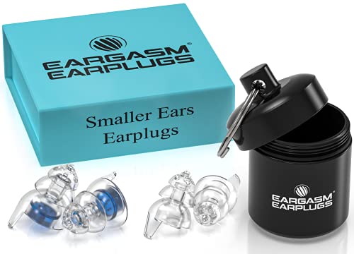 Eargasm Smaller Ears Earplugs for Concerts Musicians Motorcycles Noise Sensitivity Disorders and More! Two Different Sizes Included to Accommodate Smaller Ear Shapes!