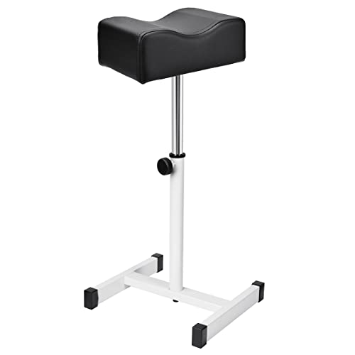 FLOLXNB Pedicure Manicure Footrest, Foot Massage Manicure Nail Beauty Stool Stand, Adjustable Height Footstool for Home Beauty Salon Spa Tattoo (Black)