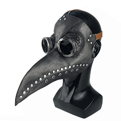 Halloween Plague Doctor Mask for Halloween Party Long Nose Beak Cosplay Steampunk Halloween Costume Props Latex Material