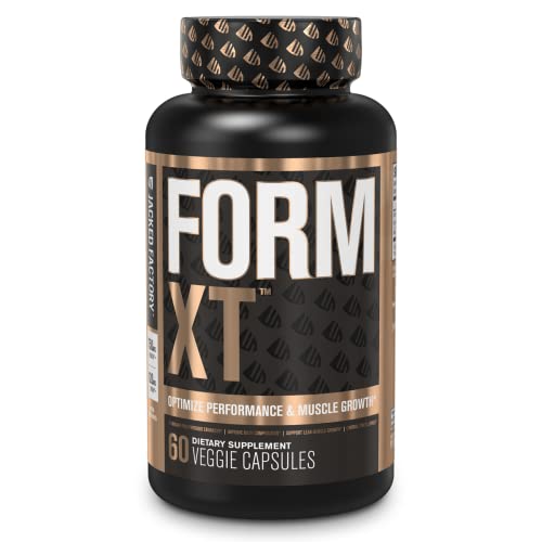 Jacked Factory Form XT Muscle Builder W/ Mediator Phosphatidic Acid & Shoden Ashwagandha - Maximize Lean Muscle Growth & Strength, 60 Capsules