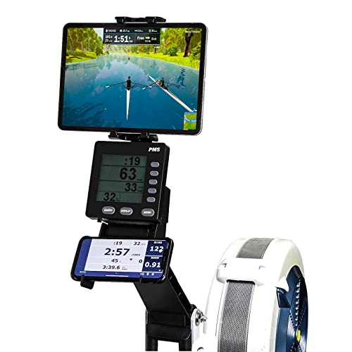 JISHAHS Phone & Tablet Holder for Concept 2 Rowing Machine PM5 Monitor, All-in-One Tablet Mount for C2 Rower Suitable for Tablets & Phones & iPad for Any Screen Size, Compatible with PM5 ONLY