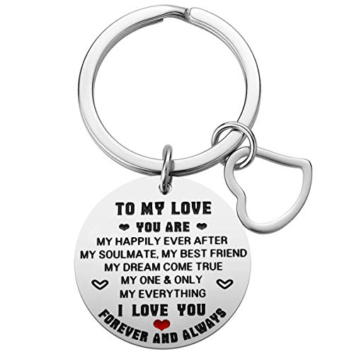 Jvvsci To My Love I Love You Forever And Always Keychain Couples Lovers Gift for Him Her