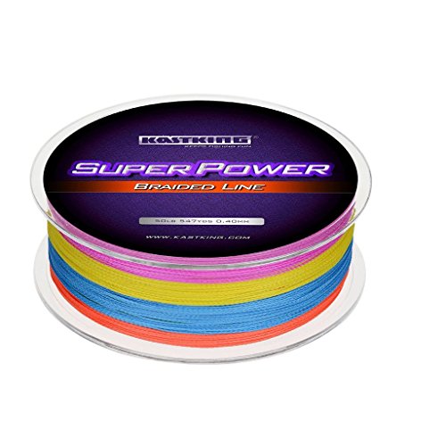 KastKing Superpower Braided Fishing Line,Multi-Color,30 LB,547 Yds