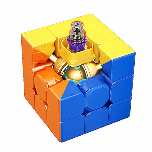 LiangCuber MoYu Super RS3M 2022 Maglev 3x3 Magnetic Speed Cube,Axis Core Magnetic RS3 M 2022 Flagship Cube Stickerless 3x3 Puzzle RS3 M (Axis Core Magnetic + Maglev)