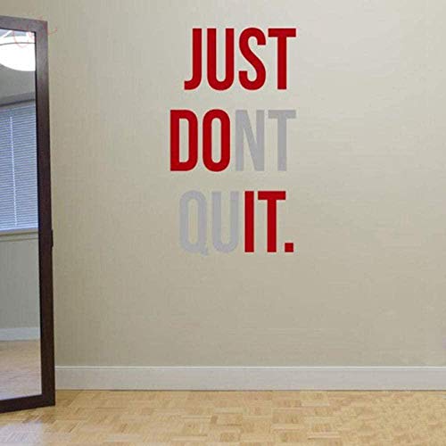 OBAREWC Gym Workout Motivation Quote Words Vinyl Wall Art Sticker Wallpaper Mural Home Decoration 56Cm*35Cm