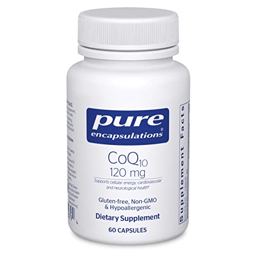 Pure Encapsulations CoQ10 120 mg | Coenzyme Q10 Supplement for Energy, Antioxidants, Brain and Cellular Health, Cognition, and Cardiovascular Support* | 60 Capsules