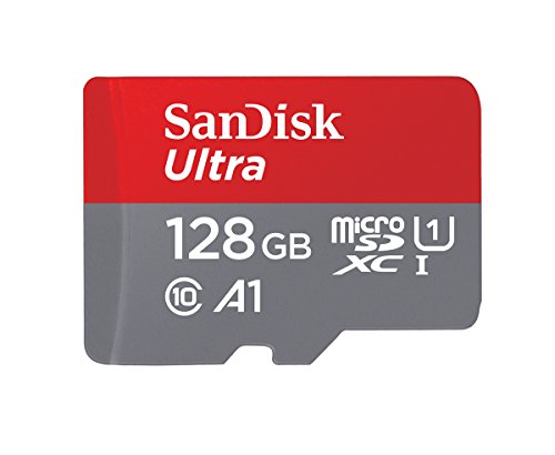 SanDisk 128GB Ultra microSDXC UHS-I Memory Card with Adapter - 120MB/s, C10, U1, Full HD, A1, Micro SD Card - SDSQUA4-128G-GN6MA