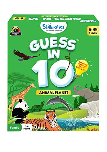 Skillmatics Card Game : Guess in 10 Animal Planet | Gifts for 6 Year Olds and Up | Quick Game of Smart Questions | Super Fun for Travel & Family Game Night