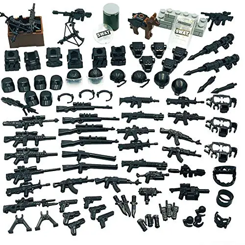 Taken All Weapons Pack Police Special Modern Combat Weapons Assault Pack, Custom Military Building Blocks Toy (Weapons 2)