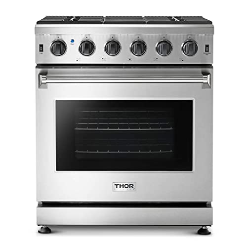 Thor Kitchen 30" Stainless Steel Gas Range Oven with 5 Burner LRG3001U
