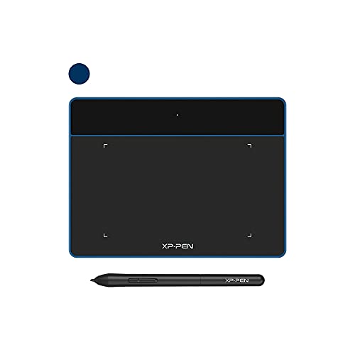 XPPen Deco Fun XS Tablet Graphic Drawing Tablet with 8192 Levels Pressure Battery-Free Stylus, 4X3 inch Digital Drawing Tablet Compatible with Window/Mac/Android/Chrome/Linux for OSU Game-Blue